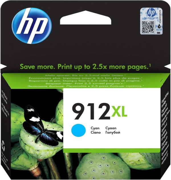 HP 912XL Original Ink Cartridge, Cyan,