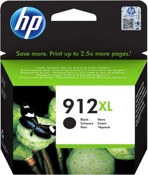 HP 912XL High Yield Black Original Ink Cartridge (3YL84AE)