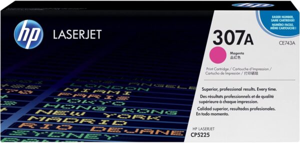 HP 307A Magenta Original LaserJet Toner Cartridge, CE743A